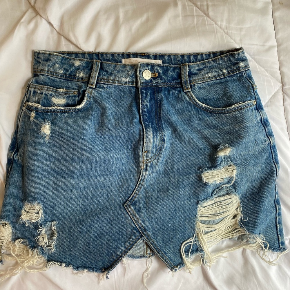 Zara denim miniskirt